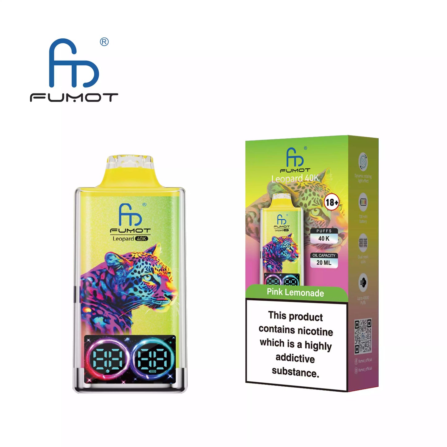 PUFF 40000 LEOPARD FUMOT - Rosa Lemonad