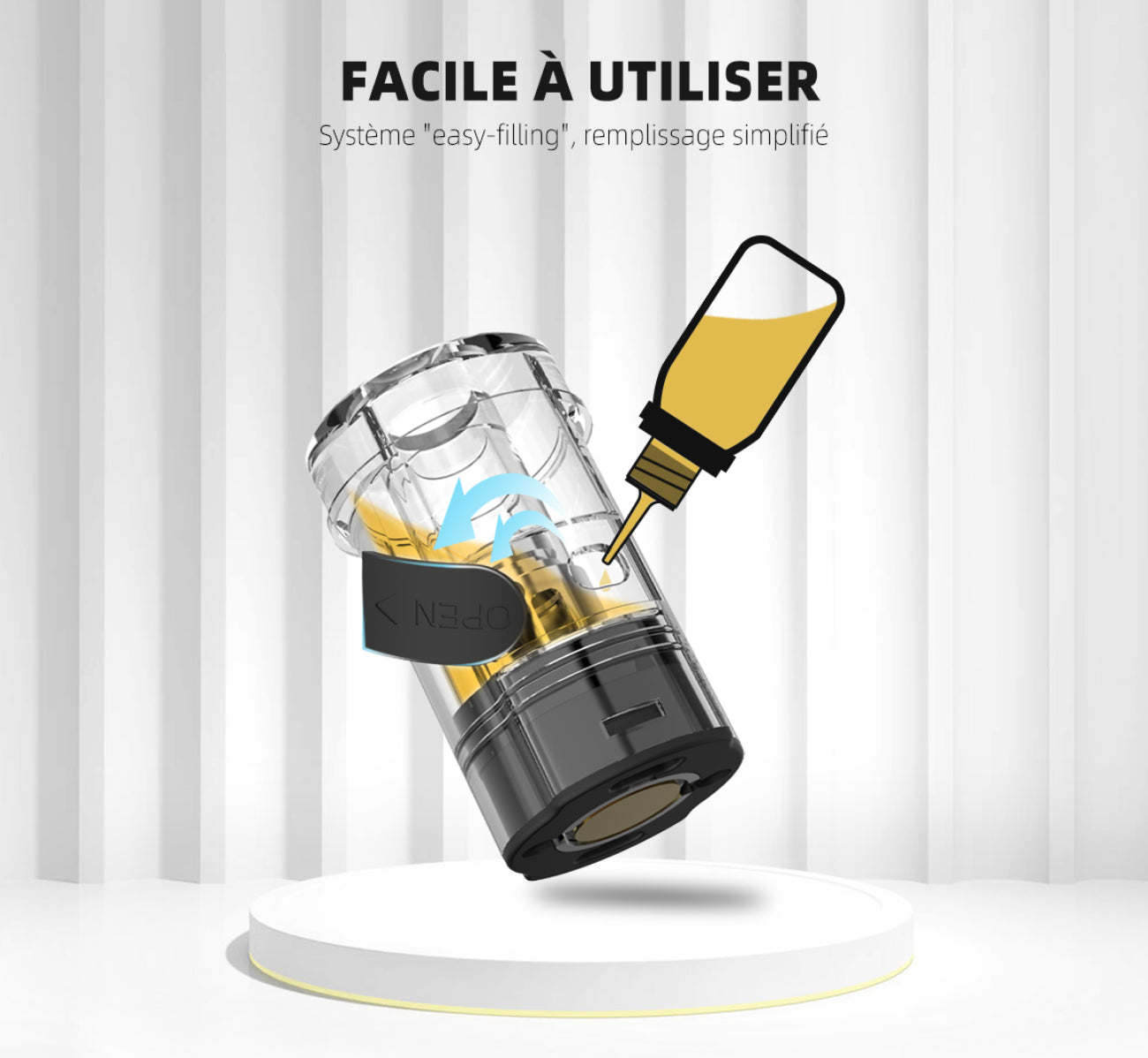 KARTUSCHE SHISHA LUFTWIDERSTAND INTEGRIERT 0.4 OHM 6ML (2 STÜCK) - FUMYTECH