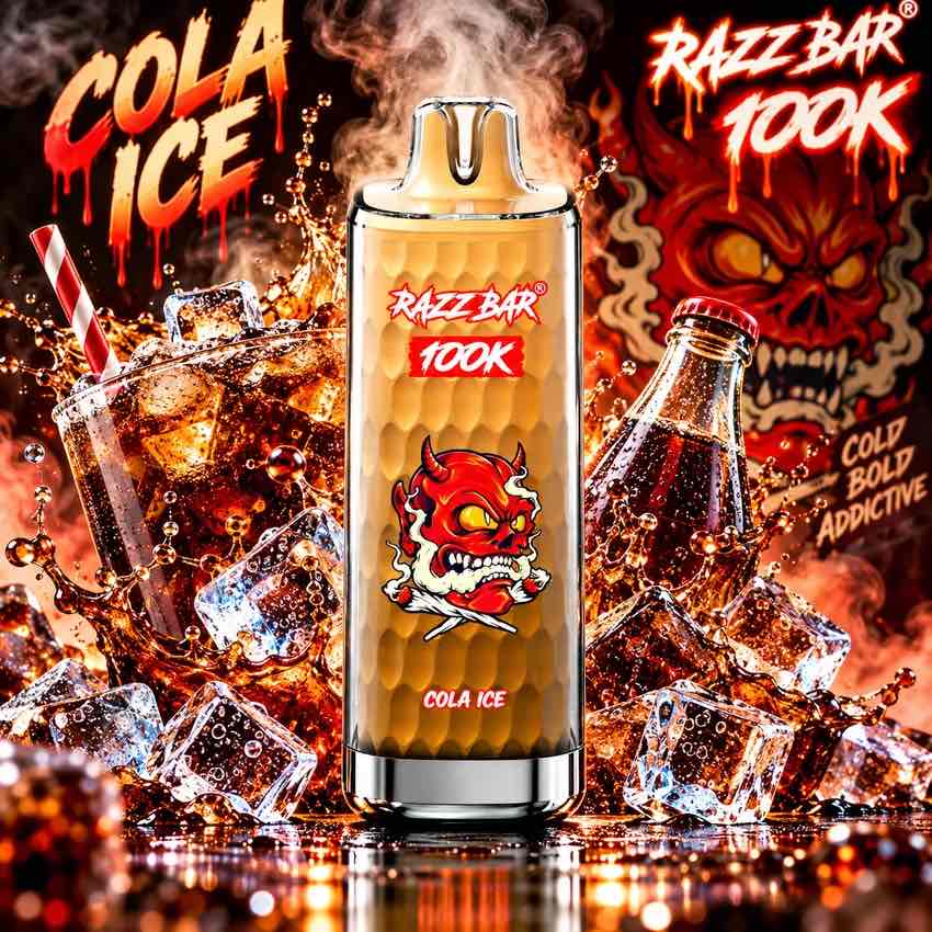 Puff Razzbar 100K Cola Glacé – 100 000 Bouffées Rechargeable USB-C
