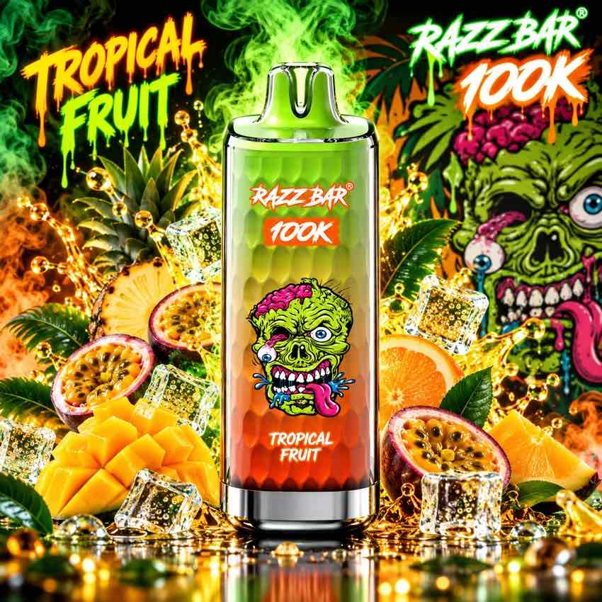 Puff 100000 Razzbar Tropical Fruit – Mélange de Fruits Exotiques