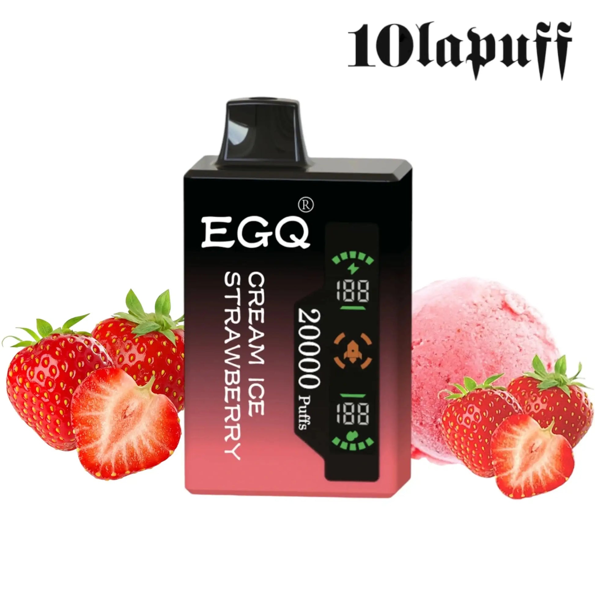 PUFF 20000 EGQ - Strawberry Ice Cream : Douceur Glace 10lapuff PUFF 20000 EGQ - Strawberry Ice Cream : Douceur Glace 10lapuff