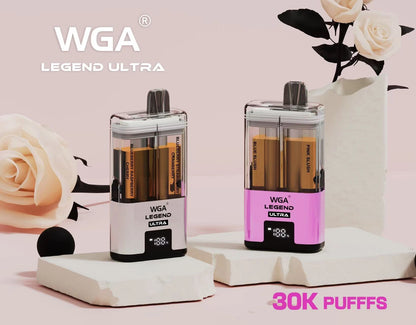 PUFF 30000 WGA LEGEND ULTRA Ricaricabile Liquide - Pesca Succosa & Pêche Mangue Pastèque