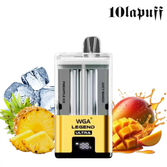 PUFF 30000 WGA LEGEND ULTRA Rechargeable Liquide - Ananas Glacé & Juicy Mango