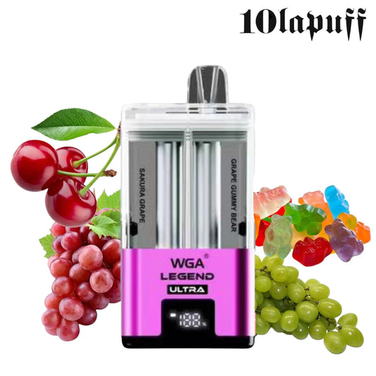 PUFF 30000 WGA LEGEND ULTRA Rechargeable Liquide - Cerise Raisin & Raisin Gummies Bear
