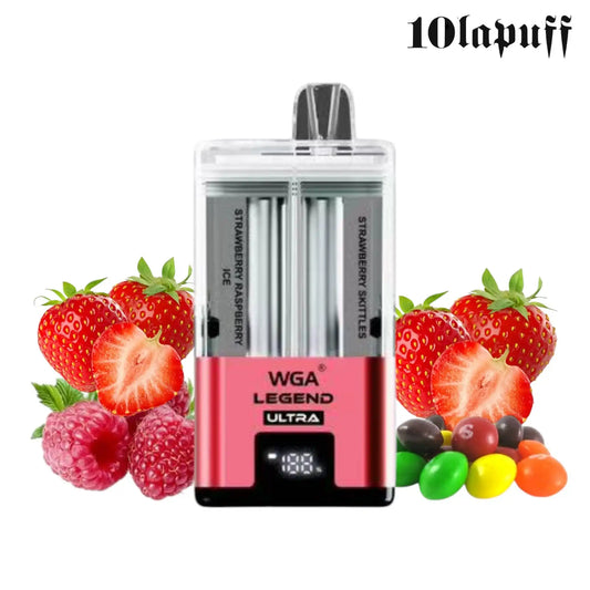 PUFF 30000 WGA LEGEND ULTRA Rechargeable Liquide - Fraise Framboise & Fraise Skittles