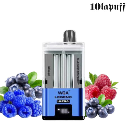 PUFF 30000 WGA LEGEND ULTRA Rechargeable Liquide - Mr Blue & Blue Sour Raspberry