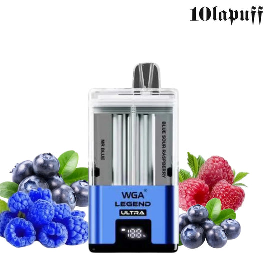 PUFF 30000 WGA LEGEND ULTRA Rechargeable Liquide - Mr Blue & Blue Sour Raspberry