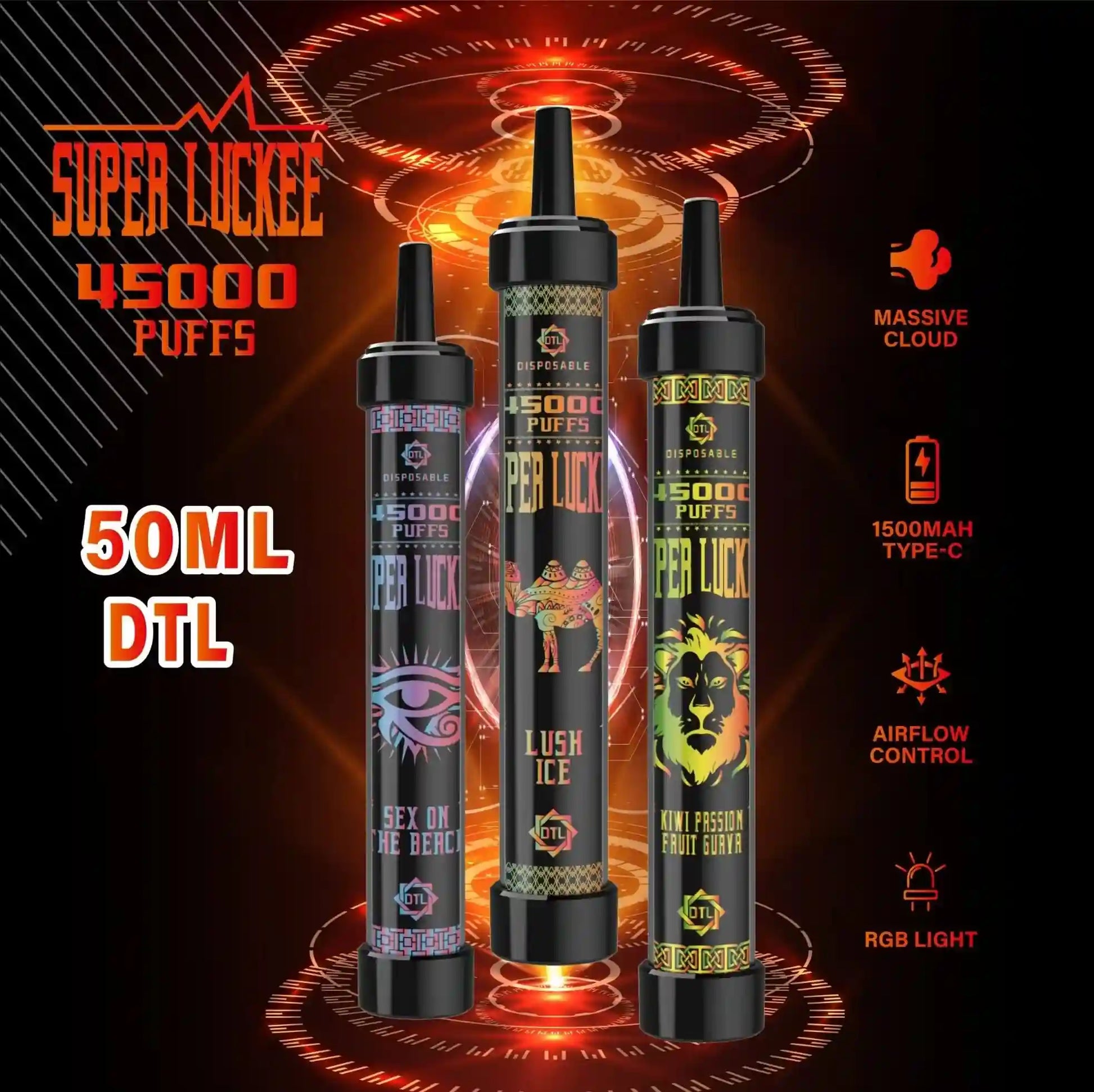 PUFF 45000 Super Luckee - Sex on the Beach - 2% Nicotine 10lapuff PUFF 45000 Super Luckee - Sex on the Beach - 2% Nicotine 10lapuff