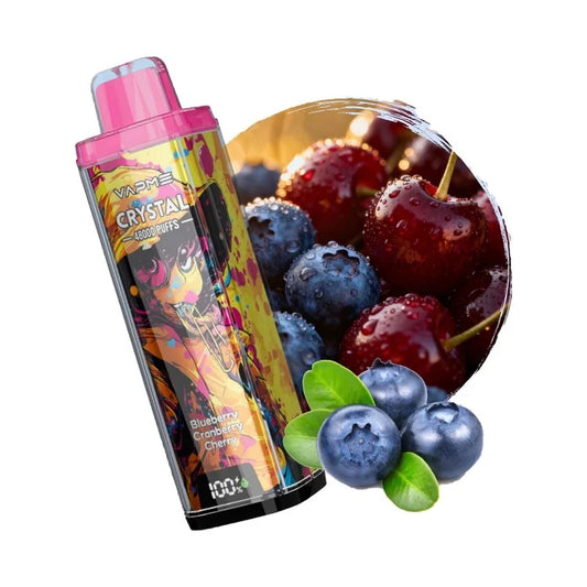 VAPME Crystal 48000 Blueberry Cranberry Cherry – Myrtille, Canneberge & Cerise