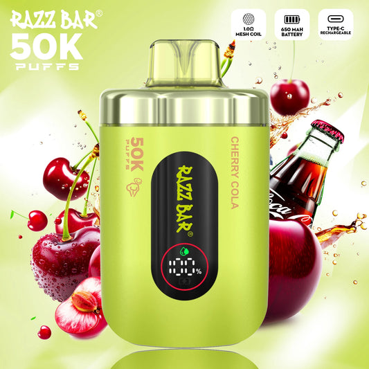 PUFF 50000 RAZZBAR - Ciliegia Cola -