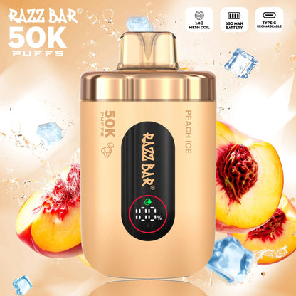 PUFF 50000 RAZZBAR - Peach Ice