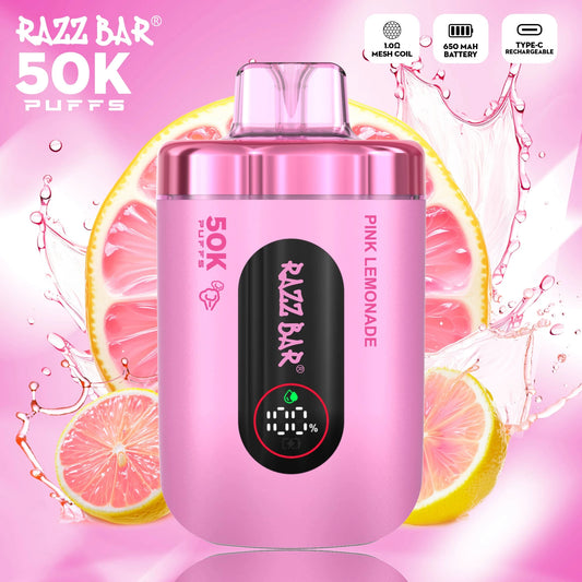 PUFF 50000 RAZZBAR - Limonata Rosa