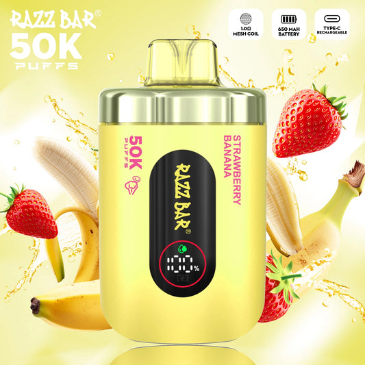 PUFF 50000 RAZZBAR - Fragola Banana