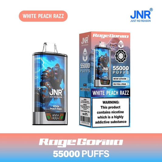 PUFF 55000 JNR RAGE GORILLA - White Peach Razz