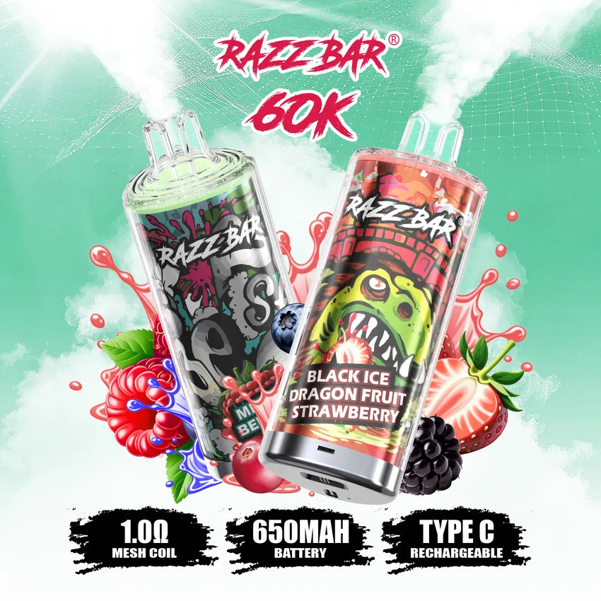 PUFF 60000 RAZZBAR - 16 Parfums