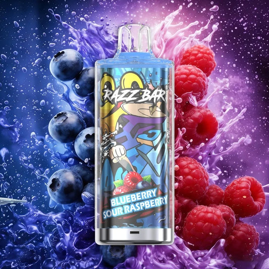 PUFF 60000 RAZZBAR - Blauwe bes zure framboos