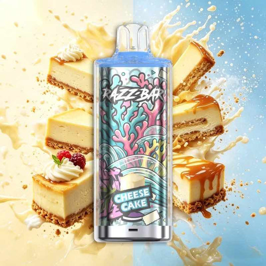 Puff Razzbar 60000 bouffées saveur Cheesecake – vape jetable rechargeable nicotine 2%
