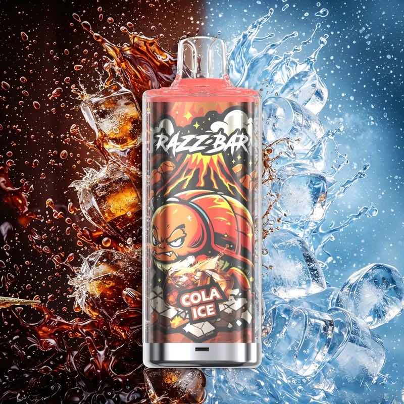 Puff Razzbar 60000 bouffées saveur Cola Ice cola glacé pétillant – vape jetable rechargeable nicotine 2%