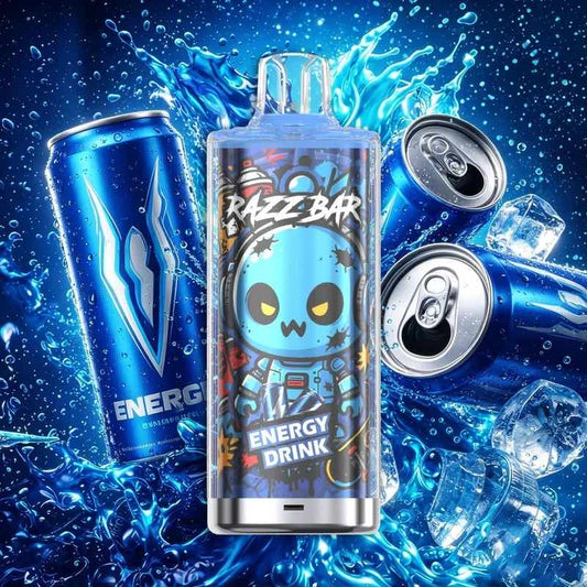 Puff Razzbar 60000 bouffées saveur Energy Drink boisson énergisante – vape jetable rechargeable nicotine 2%