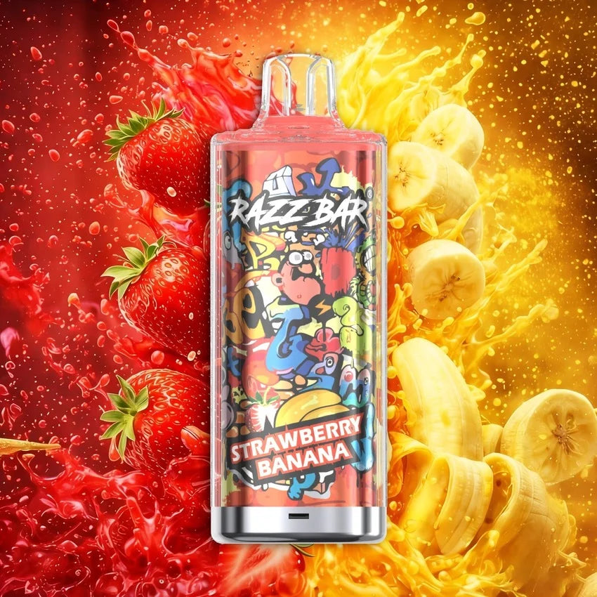 Razzbar 60K Strawberry Banana – Jordbær & Lækker Banan