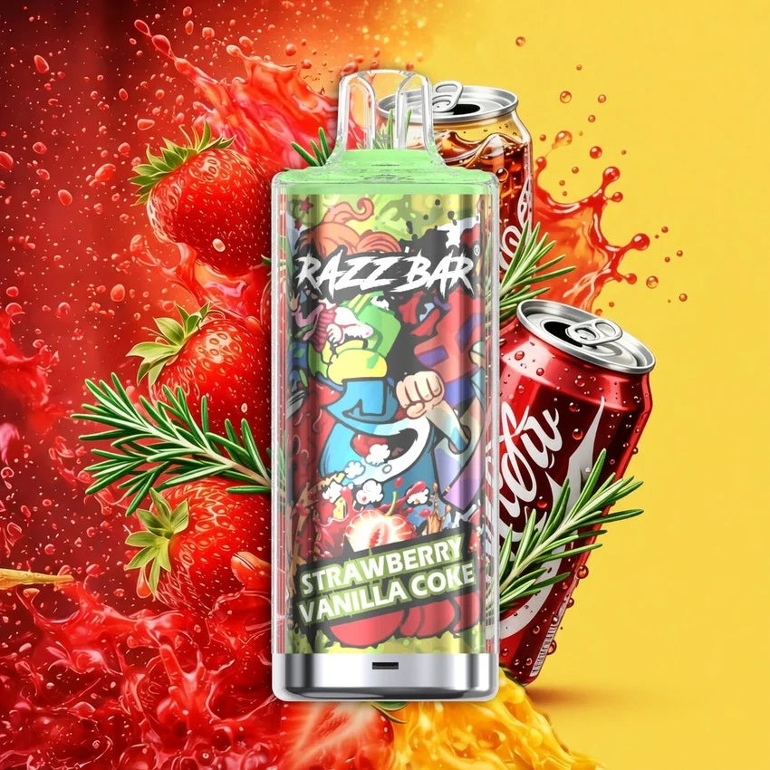 Razzbar 60K Strawberry Vanilla Coke – Cola, Jordbær & Vanilje