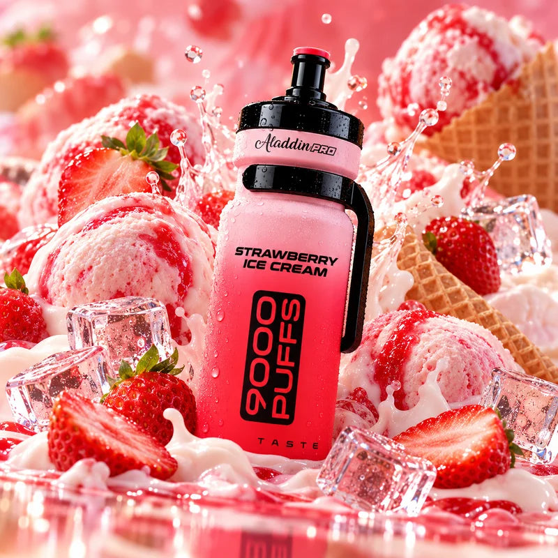 Puff 9000 Aladdin Pro – Strawberry Ice Cream
