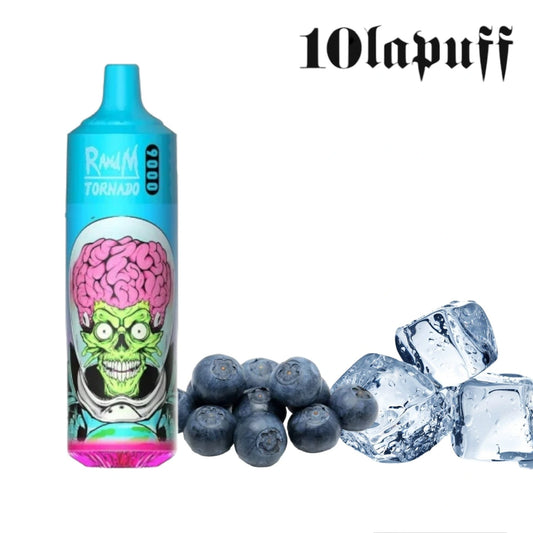PUFF 9000 TORNADO RandM - Blue Razz Ice - 10lapuff