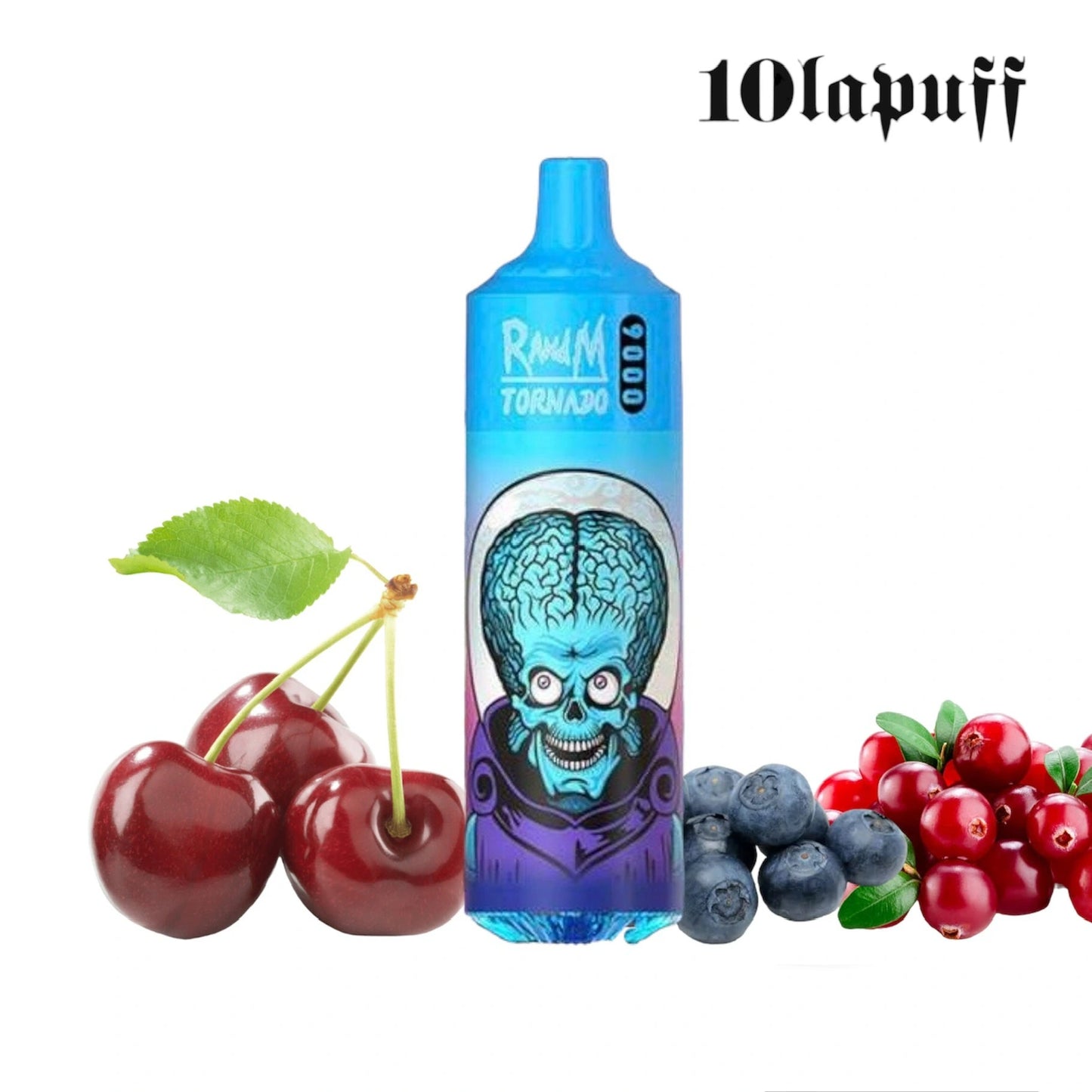 PUFF 9000 TORNADO RandM - Myrtille Cerise Cranberry - 10lapuff