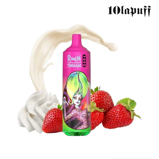 PUFF 9000 TORNADO RandM - Fraise crème glacée - 10lapuff