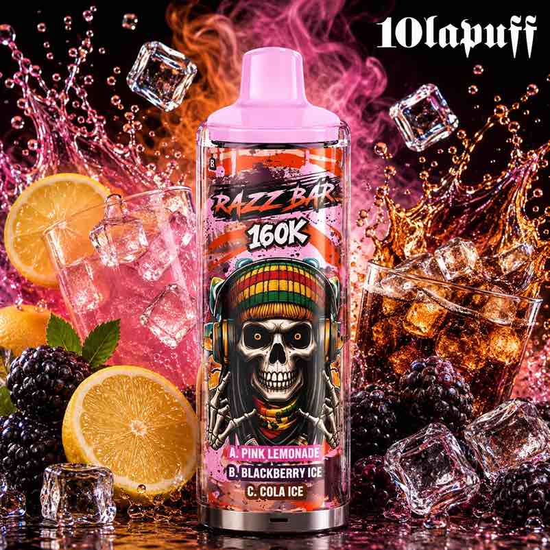 PUFF 160000 RAZZBAR 3 IN 1 - 10 Flavors Available