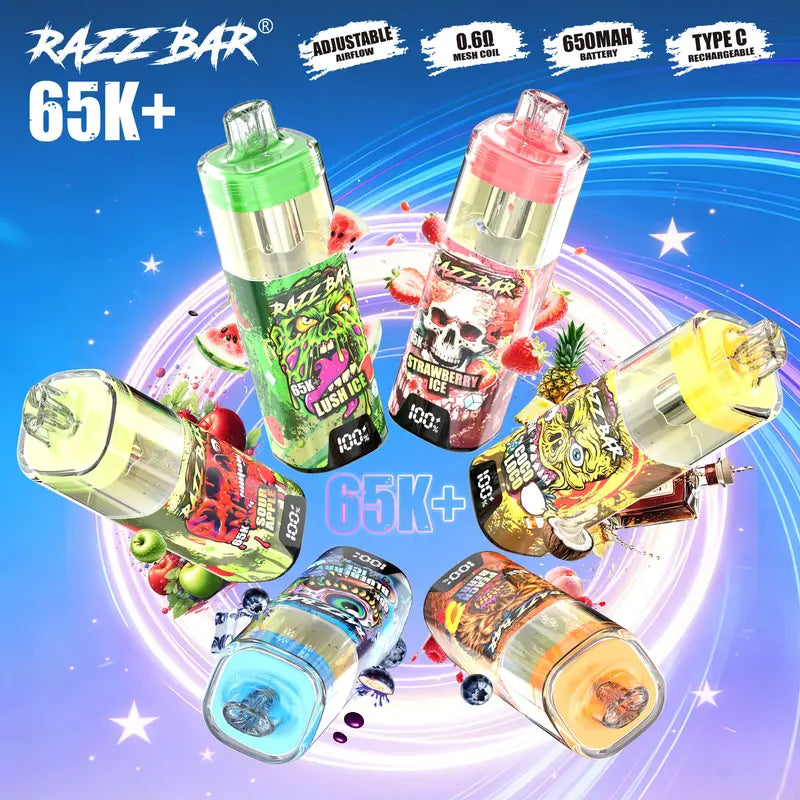 PUFF 65000 RAZZBAR - Sour Apple