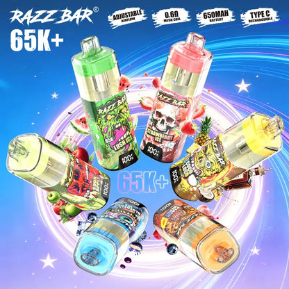 PUFF 65000 RAZZBAR - Sour Apple