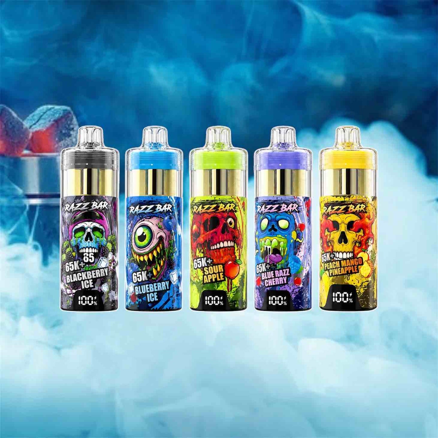 Razz Bar 65000 - Puff Rechargeable 16 saveurs disponibles