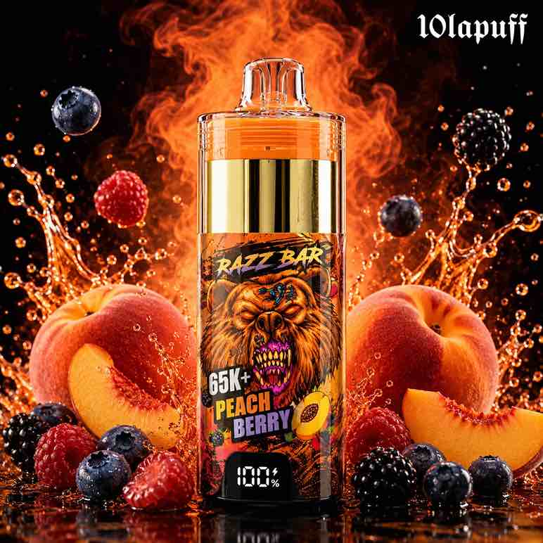 PUFF 65000 RAZZBAR - Peach Berry