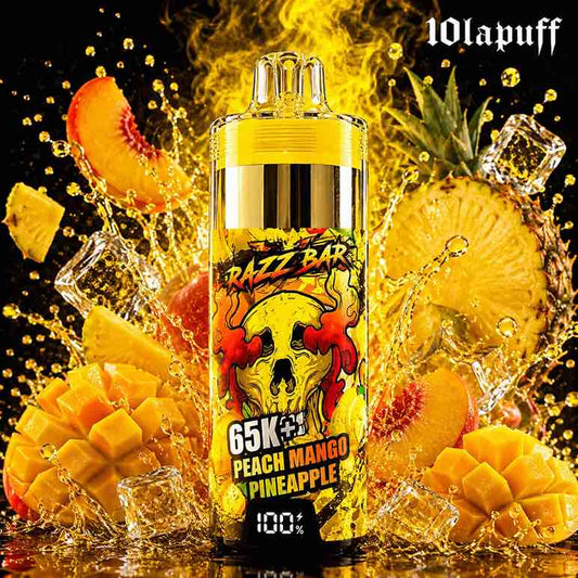 PUFF 65000 RAZZBAR - Peach Mango Pineapple