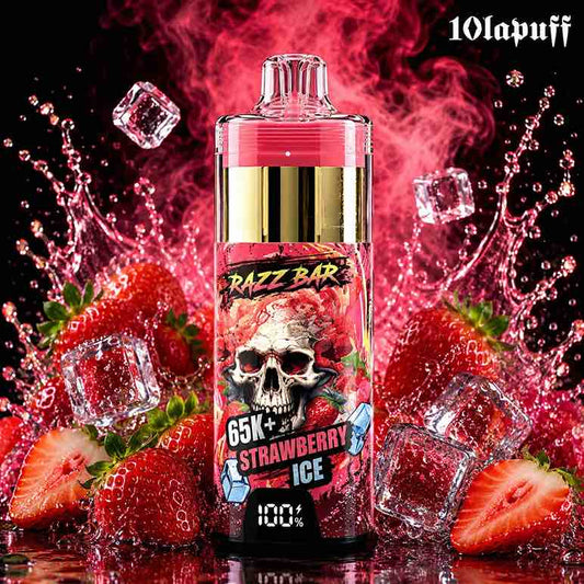 PUFF 65000 RAZZBAR - Strawberry Ice