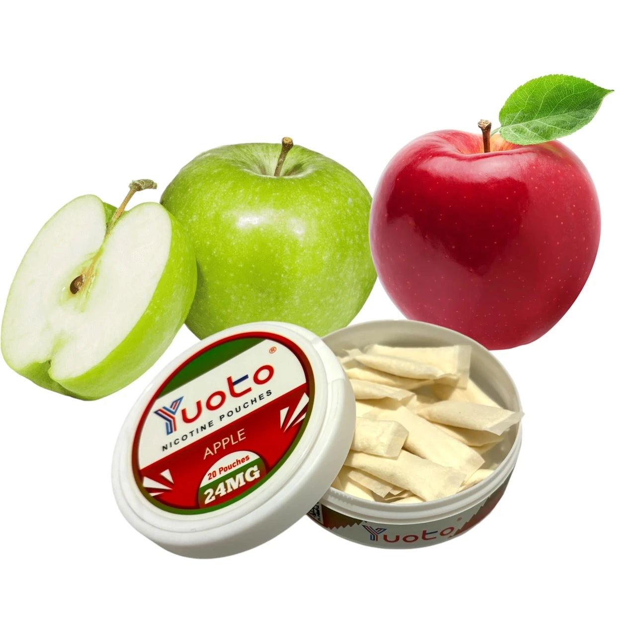 SNUS Pouches Yuoto 24mg - Sabor Manzana Fresca y Dulce