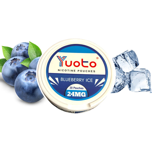 YUOTO SNUS Pouches 24mg - Iced Blueberry Flavor