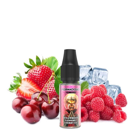 FRAGOLA LAMPONE CILIEGIA GHIACCIO 10ML - TORNADOLIQ - 20mg