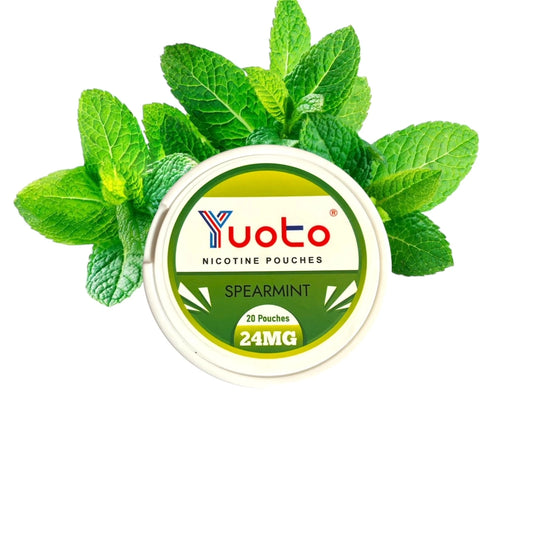 YUOTO SNUS Pouches 24mg - Refreshing Spearmint Flavor